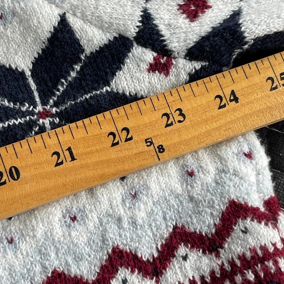 Old Navy Sweater Mens Extra Large XL Red Christmas Poinsetta Long Sleeve Knit - Picture 9 of 9